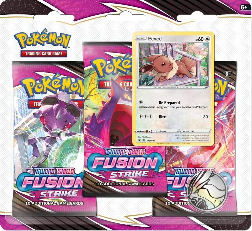 Pokemon TCG: Fusion strike - 3-Pack Blister - Eevee