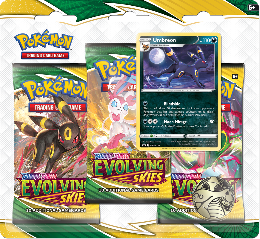 Pokemon TCG: Evolving skies - 3-Pack Blister - Umbreon