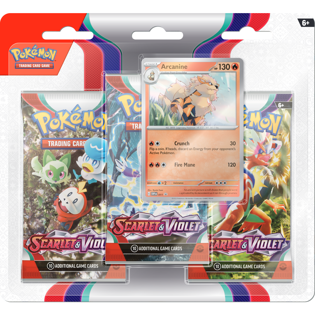 Pokemon TCG: Scarlet & Violet - 3-pack - Arcanine