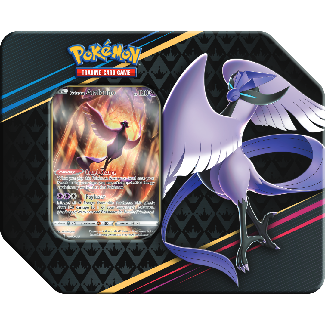 Pokemon TCG: Crown Zenith Tin – Galarian Articuno (5 x booster)