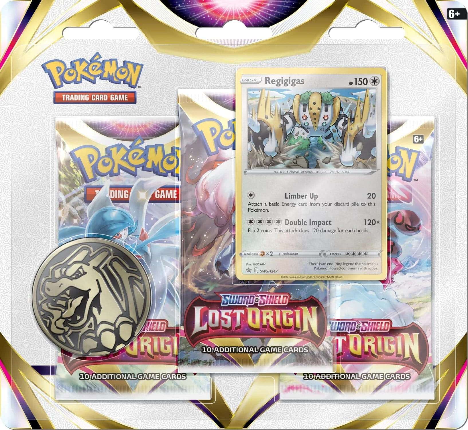 Pokemon TCG: Lost Origin - 3-Pack Blister - Regigigas