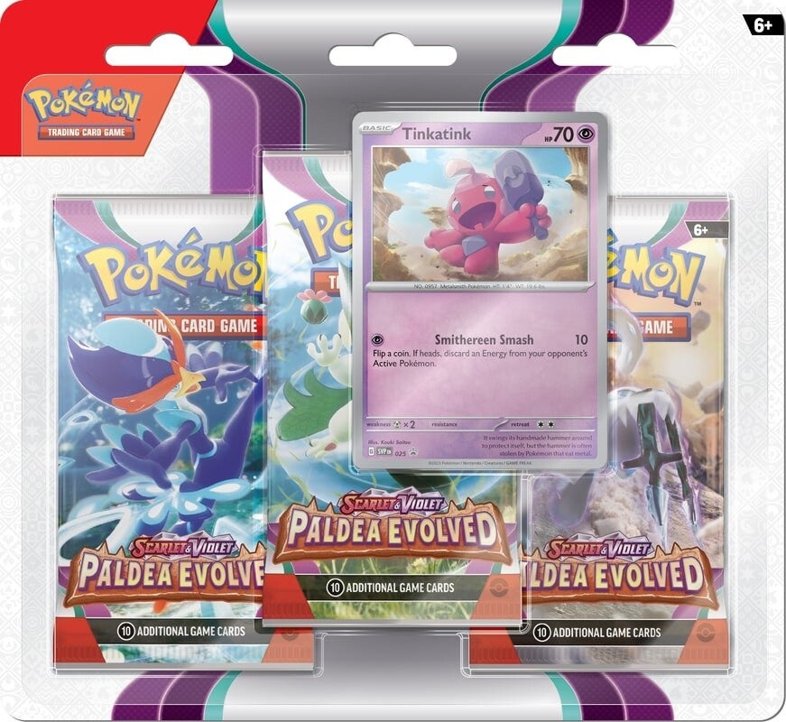 Pokemon TCG: Paldea Evolved - 3-pack - Tinkatink