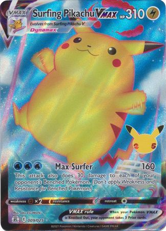 Celebrations - 009/025 - Surfing Pikachu VMAX
