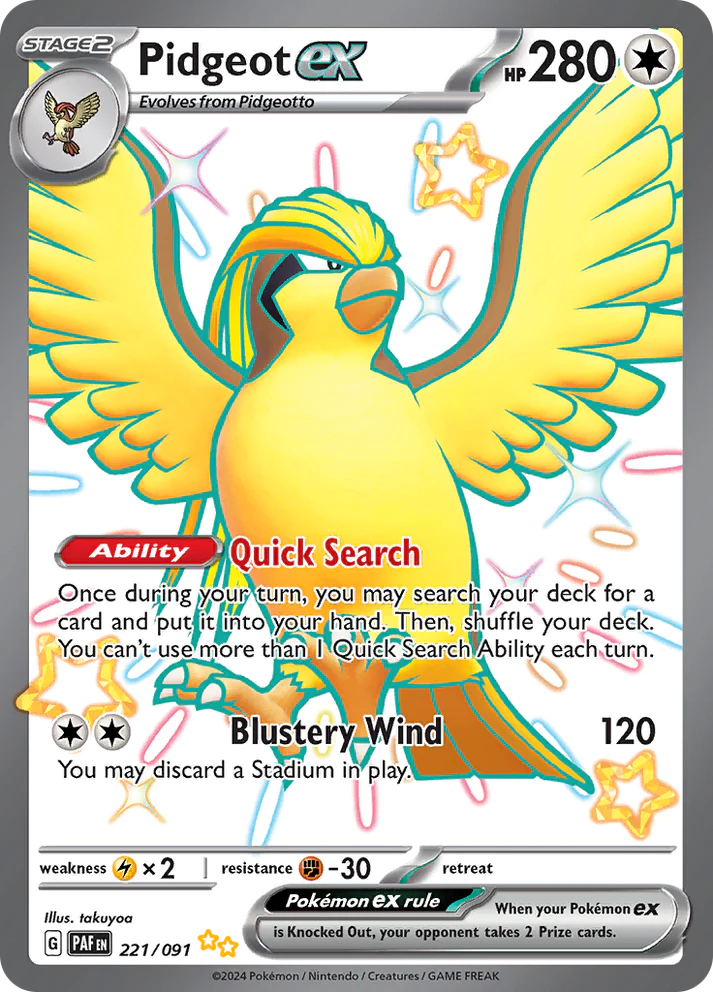 Paldean Fates - 221/091 - Pidgeot ex