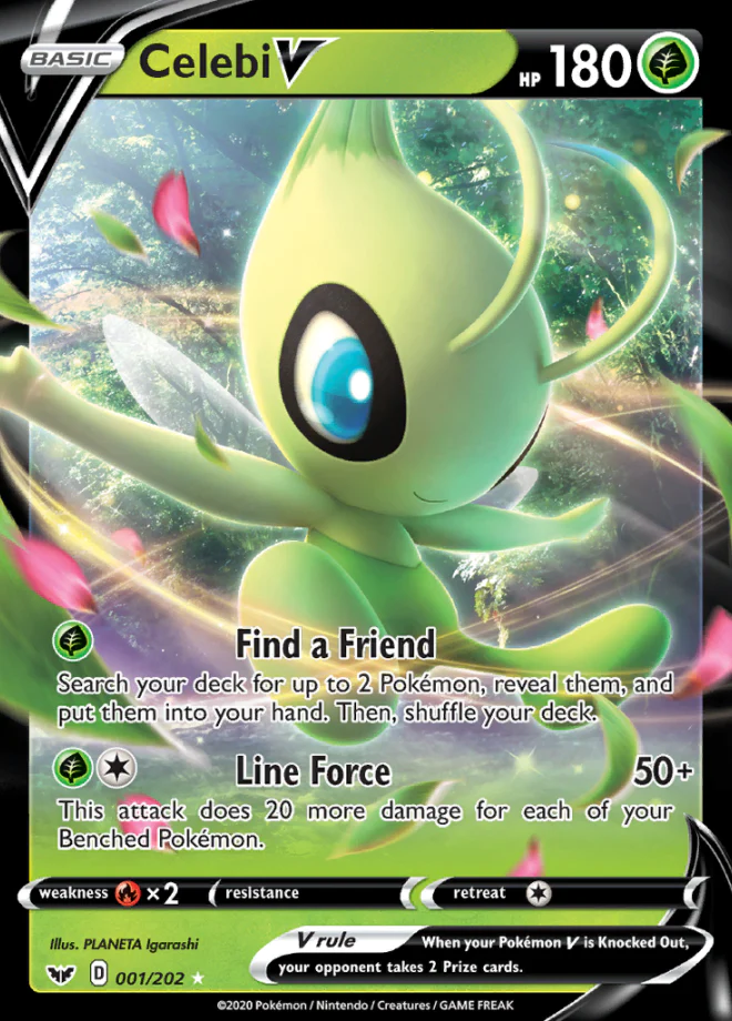 Sword & Shield - 001/202 - Celebi V