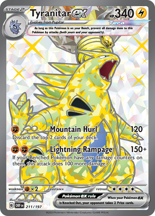 Obsidian Flames - 211/197 - Tyranitar ex