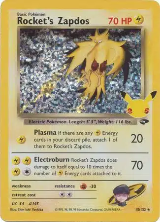 Celebrations Classic - 15/132 - Rocket's Zapdos - Holo Celebrations Classic - 15/132 - Rocket's Zapdos - Holo