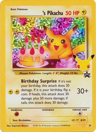Celebrations Classic - 24 - __________'s Pikachu - Holo