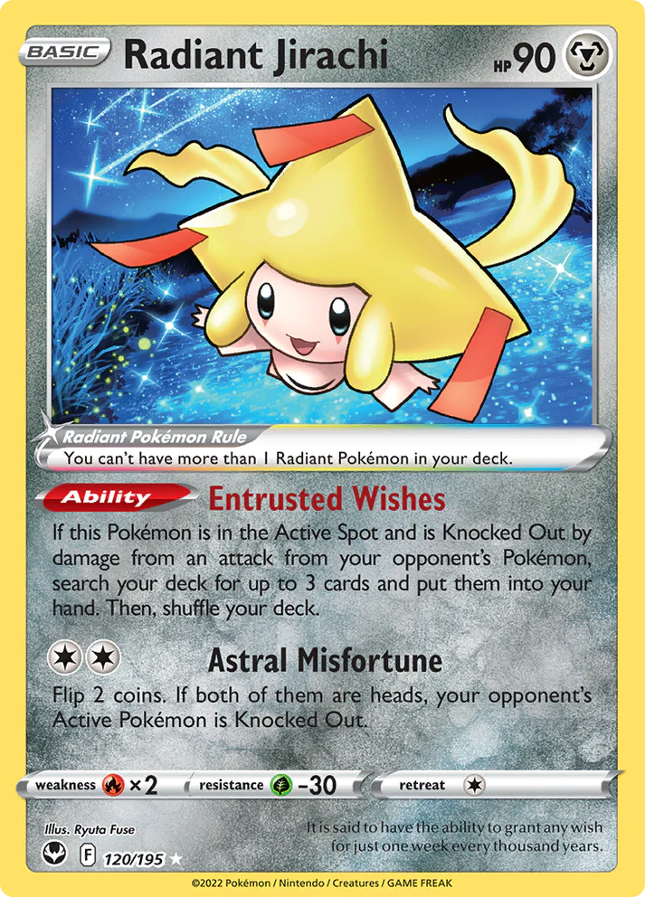 Silver Tempest - 120/195 - Radiant Jirachi (Radiant Holo)