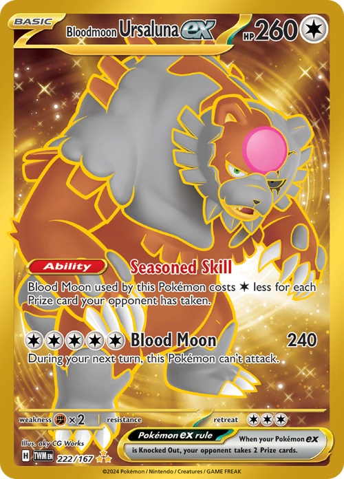 Twilight Masquerade - 222/167 - Bloodmoon Ursaluna ex (złota)