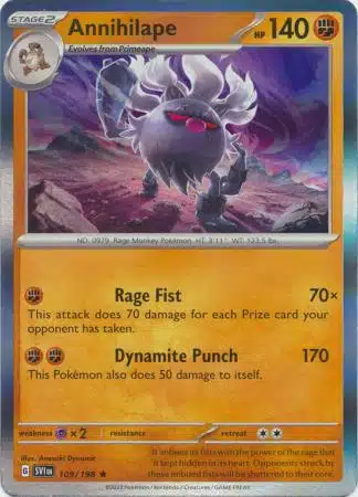 Scarlet & Violet - 109/198 - Annihilape (Holo) Scarlet & Violet - 109/198 - Annihilape (Holo)