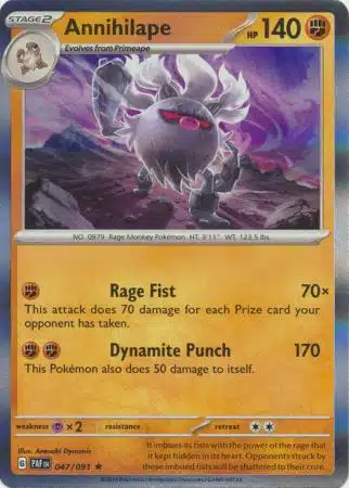 Paldean Fates - 047/091 - Annihilape (Holo) Paldean Fates - 047/091 - Annihilape (Holo)