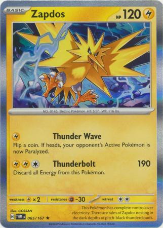 Twilight Masquerade - 065/167 - Zapdos (Holo)