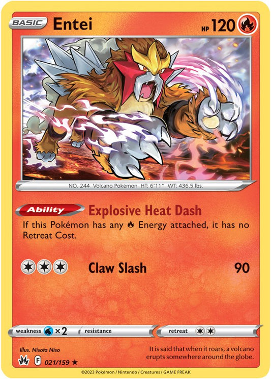 Crown Zenith - 021/159 - Entei (Holo)
