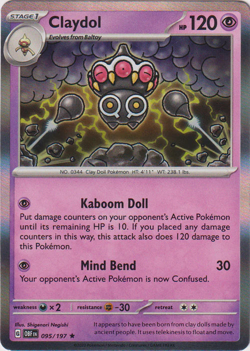 Obsidian Flames - 095/197 - Claydol (Holo)