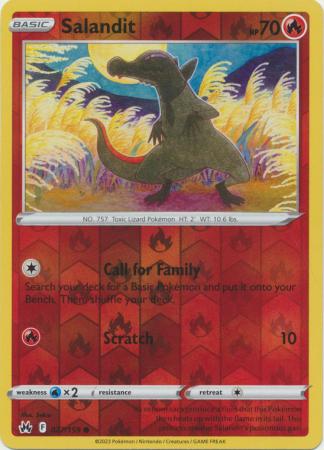 Karta Pokémon - Crown Zenith - 027/159 - Salandit (Reverse Holo)