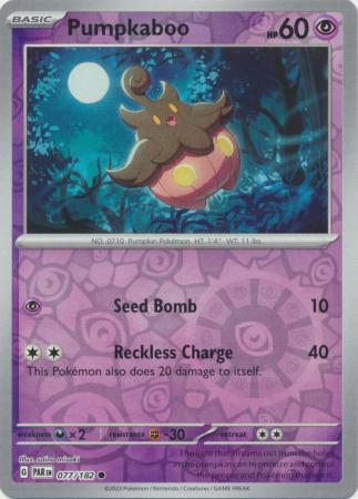 Karta Pokémon - Paradox Rift - 077/182 - Pumpkaboo (Reverse Holo)