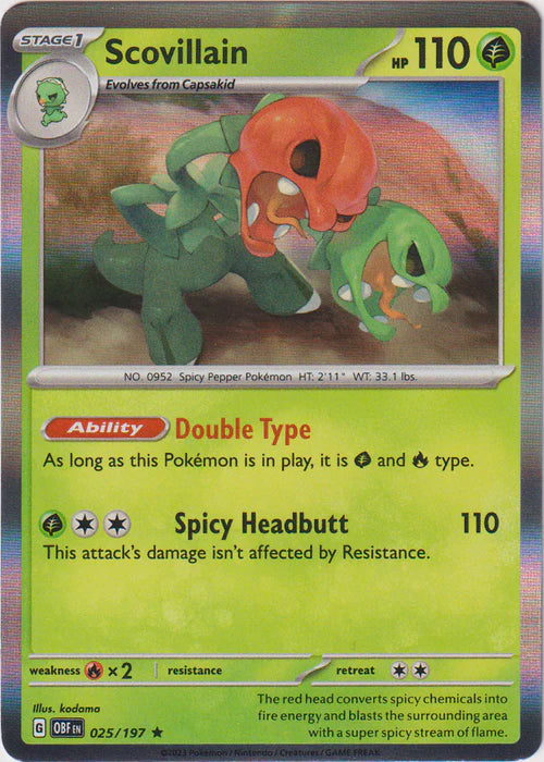 Obsidian Flames - 025/197 - Scovillain (Holo)