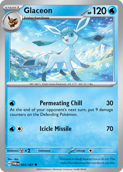 Twilight Masquerade - 054/167 - Glaceon