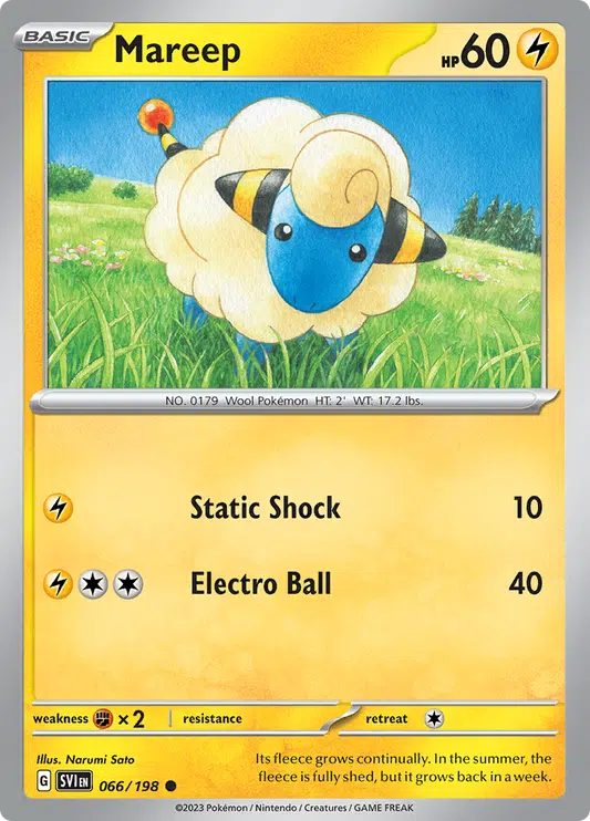 Scarlet & Violet - 066/198 - Mareep Scarlet & Violet - 066/198 - Mareep