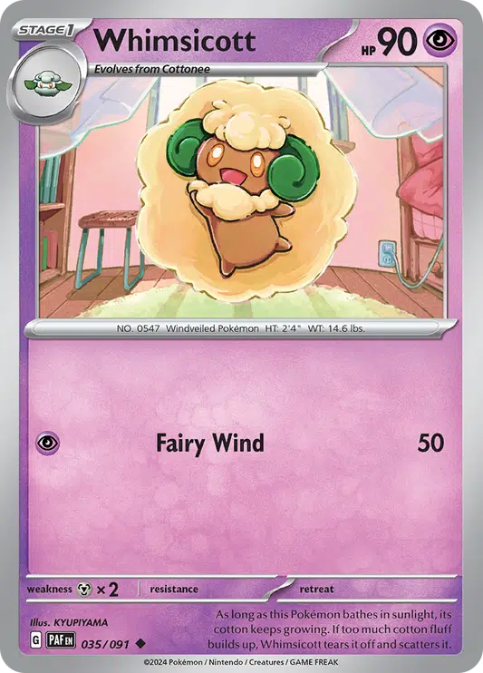 Paldean Fates - 035/091 - Whimsicott Paldean Fates - 035/091 - Whimsicott