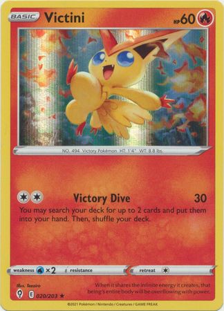 Karta Pokémon - Evolving Skies - 020/203 - Victini (Holo)