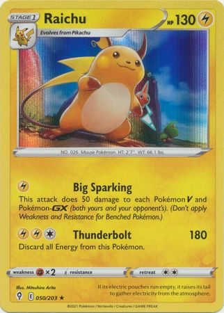 Evolving Skies - 050/203 - Raichu (Holo)