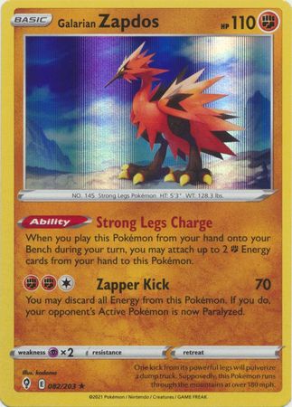 Evolving Skies - 082/203 - Galarian Zapdos (Holo)