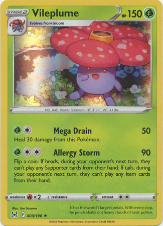 Lost Origin - 003/196 - Vileplume (Holo)