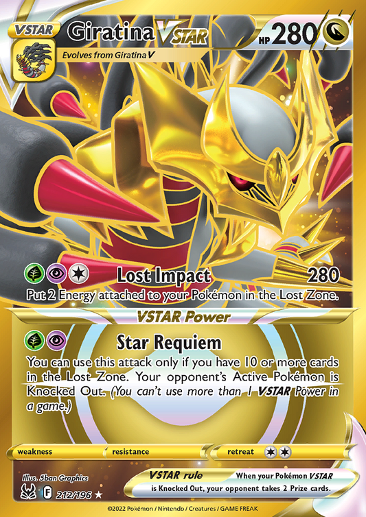 Lost Origin - 212/196 - Giratina VSTAR (złota)