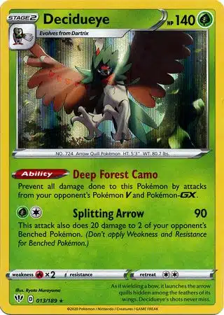 Darkness Ablaze - 013/189 - Decidueye (Holo) Darkness Ablaze - 013/189 - Decidueye (Holo)