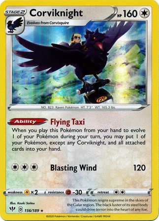 Darkness Ablaze - 156/189 - Corviknight (Holo)