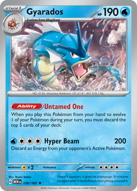 151 - 130/165 - Gyarados (Holo)