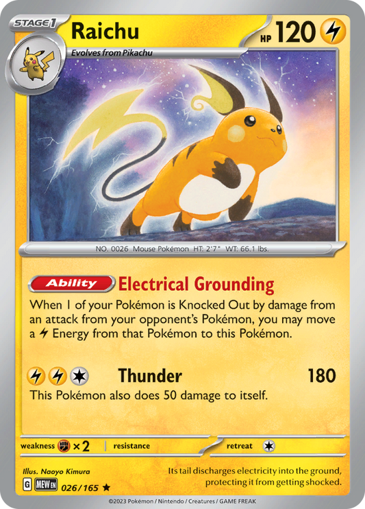 151 - 026/165 - Raichu (Holo)