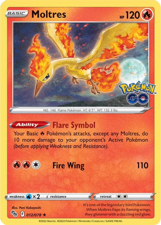Pokémon GO - 012/078 - Moltres (Holo)