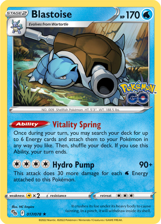 Pokémon GO - 017/078 - Blastoise (Holo)