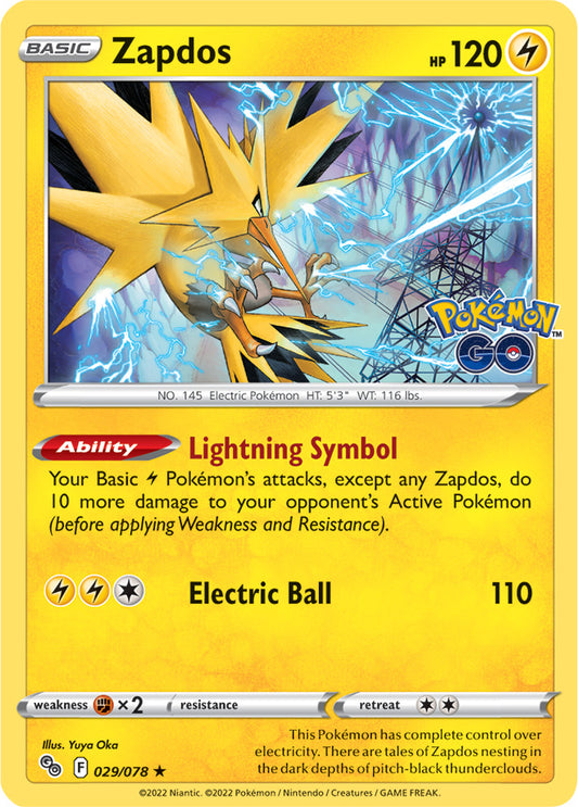 Pokémon GO - 029/078 - Zapdos (Holo)