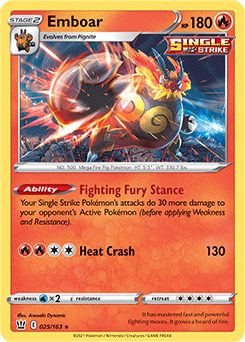 Battle Styles - 025/163 - Emboar (Holo)