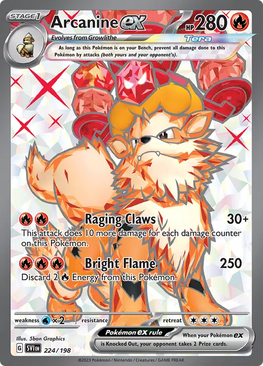 Scarlet & Violet - 224/198 - Arcanine ex Scarlet & Violet - 224/198 - Arcanine ex