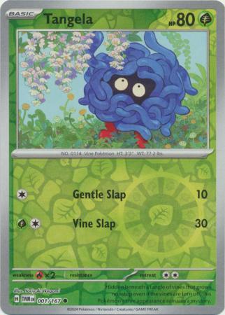 Twilight Masquerade - 001/167 - Tangela (Reverse Holo)