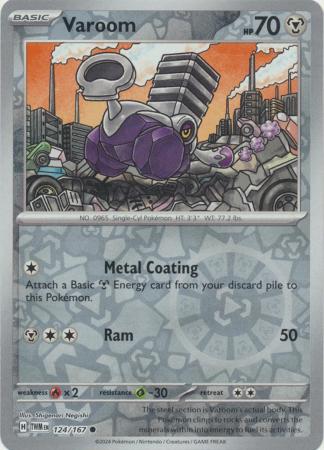 Karta Pokémon - Twilight Masquerade - 124/167 - Varoom (Reverse Holo)