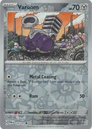 Karta Pokémon - Twilight Masquerade - 124/167 - Varoom (Reverse Holo)