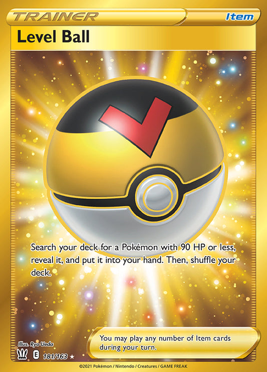 Karta Pokémon - Battle Styles - 181/163 - Level Ball (złota)