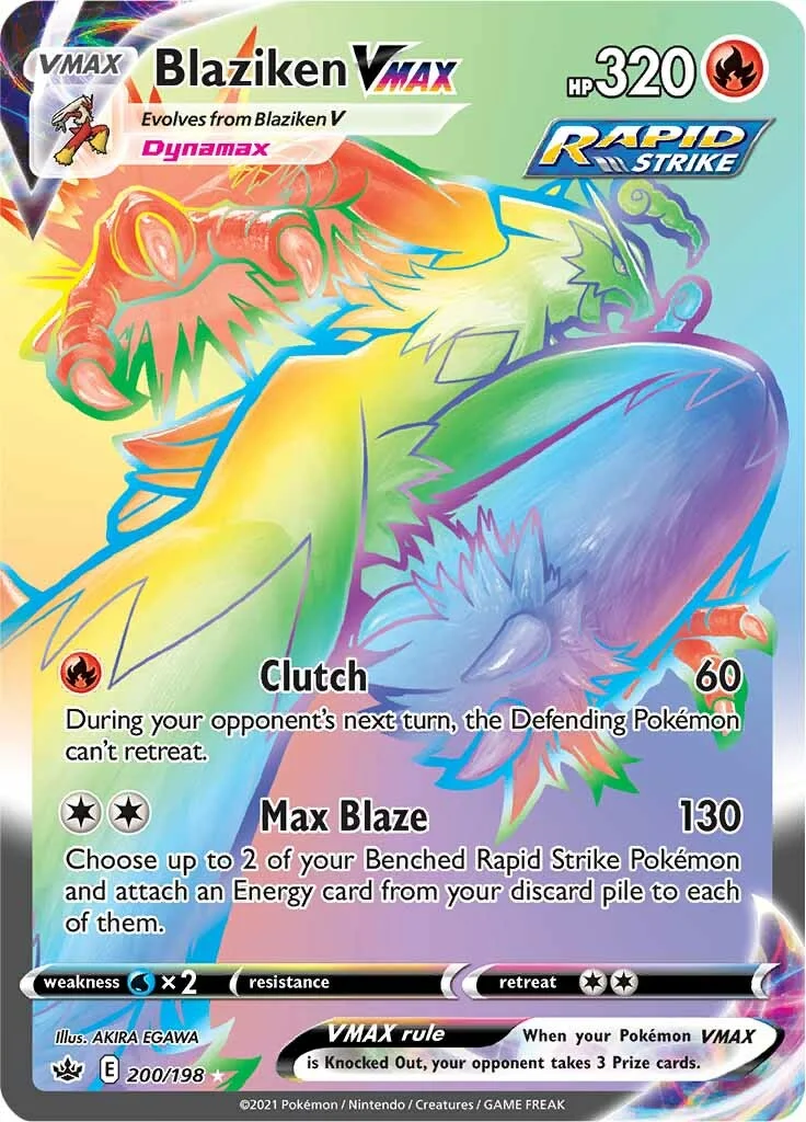 Chilling Reign - 200/198 - Blaziken VMAX