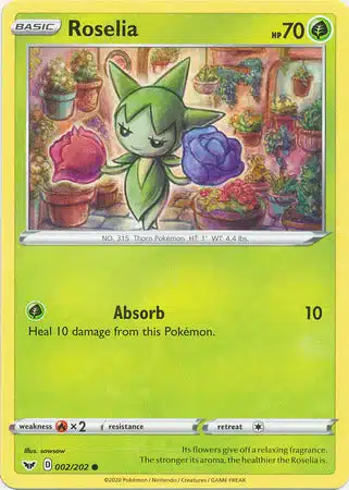 Common - Sword & Shield - 002/202 - Roselia Sword & Shield - 002/202 - Roselia