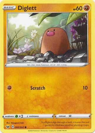 Sword & Shield - 092/202 - Diglett