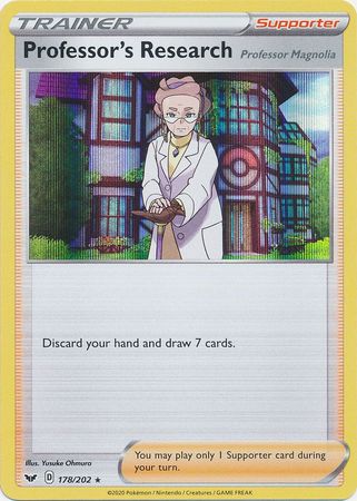 Sword & Shield - 178/202 - Professor's Research (Professor Magnolia) (Holo)