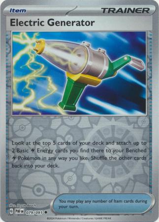 Karta Pokémon - Paldean Fates - 079/091 - Electric Generator (Reverse Holo)