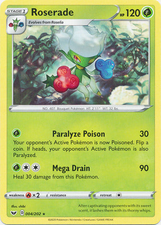 Sword & Shield - 004/202 - Roserade