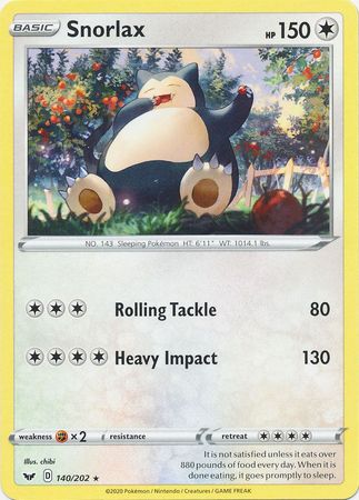 Sword & Shield - 140/202 - Snorlax